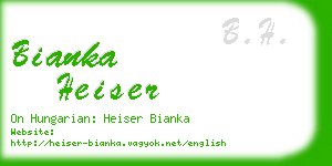 bianka heiser business card